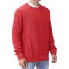 imageNITAGUT Mens Casual Knitted Crewneck Pullover SweaterRed