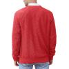 imageNITAGUT Mens Casual Knitted Crewneck Pullover SweaterRed