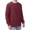 imageNITAGUT Mens Casual Knitted Crewneck Pullover SweaterWine Red