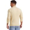 imageNITAGUT Mens Casual Turtleneck Sweaters Warm Twisted Pattern Knitted Slim Fit Pullover SweaterBeige