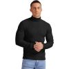 imageNITAGUT Mens Casual Turtleneck Sweaters Warm Twisted Pattern Knitted Slim Fit Pullover SweaterBlack