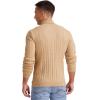 imageNITAGUT Mens Casual Turtleneck Sweaters Warm Twisted Pattern Knitted Slim Fit Pullover SweaterKhaki