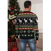 imageNITAGUT Mens Christmas Ugly Cardigan Sweater Reindeer Snowflake Xmas Sweater Casual Long Sleeve KnitwearC Christmas
