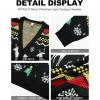 imageNITAGUT Mens Christmas Ugly Cardigan Sweater Reindeer Snowflake Xmas Sweater Casual Long Sleeve KnitwearC Christmas