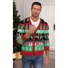 imageNITAGUT Mens Christmas Ugly Cardigan Sweater Reindeer Snowflake Xmas Sweater Casual Long Sleeve KnitwearD Christmas