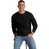 imageNITAGUT Mens Crewneck Pullover Sweater Waffle Textured Solid Knitted Soft Long Sleeve Sweaters with Ribbing EdgeBlack