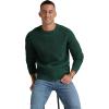 imageNITAGUT Mens Crewneck Pullover Sweater Waffle Textured Solid Knitted Soft Long Sleeve Sweaters with Ribbing EdgeDark Green