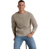 imageNITAGUT Mens Crewneck Pullover Sweater Waffle Textured Solid Knitted Soft Long Sleeve Sweaters with Ribbing EdgeLight Camel
