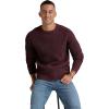 imageNITAGUT Mens Crewneck Pullover Sweater Waffle Textured Solid Knitted Soft Long Sleeve Sweaters with Ribbing EdgeWine Red