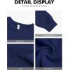 imageNITAGUT Mens Crewneck Sweater Soft Casual Classic Pullover Knitwear Lightweight Sweaters with Ribbing EdgeBlue