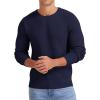 imageNITAGUT Mens Crewneck Sweater Soft Casual Classic Pullover Knitwear Lightweight Sweaters with Ribbing EdgeBlue