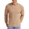 imageNITAGUT Mens Crewneck Sweater Soft Casual Classic Pullover Knitwear Lightweight Sweaters with Ribbing EdgeCamel