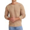 imageNITAGUT Mens Crewneck Sweater Soft Casual Classic Pullover Knitwear Lightweight Sweaters with Ribbing EdgeCamel