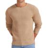 imageNITAGUT Mens Crewneck Sweater Soft Casual Classic Pullover Knitwear Lightweight Sweaters with Ribbing EdgeCamel