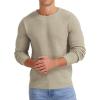 imageNITAGUT Mens Crewneck Sweater Soft Casual Classic Pullover Knitwear Lightweight Sweaters with Ribbing EdgeLight Camel
