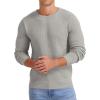 imageNITAGUT Mens Crewneck Sweater Soft Casual Classic Pullover Knitwear Lightweight Sweaters with Ribbing EdgeLight Gray