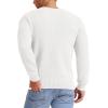 imageNITAGUT Mens Crewneck Sweater Soft Casual Classic Pullover Knitwear Lightweight Sweaters with Ribbing EdgeWhite