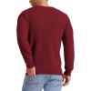 imageNITAGUT Mens Crewneck Sweater Soft Casual Classic Pullover Knitwear Lightweight Sweaters with Ribbing EdgeWine Red