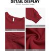 imageNITAGUT Mens Crewneck Sweater Soft Casual Classic Pullover Knitwear Lightweight Sweaters with Ribbing EdgeWine Red