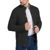 imageNITAGUT Mens Long Sleeve Stand Collar Cardigan Sweaters Button Down Cable Knitted Sweater01 Black