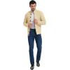 imageNITAGUT Mens Long Sleeve Stand Collar Cardigan Sweaters Button Down Cable Knitted SweaterBeige