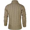 imageNITAGUT Mens Long Sleeve Stand Collar Cardigan Sweaters Button Down Cable Knitted SweaterKhaki