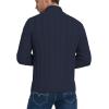 imageNITAGUT Mens Long Sleeve Stand Collar Cardigan Sweaters Button Down Cable Knitted SweaterNavy Blue