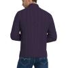 imageNITAGUT Mens Long Sleeve Stand Collar Cardigan Sweaters Button Down Cable Knitted SweaterPurple