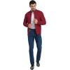 imageNITAGUT Mens Long Sleeve Stand Collar Cardigan Sweaters Button Down Cable Knitted SweaterRed