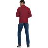 imageNITAGUT Mens Long Sleeve Stand Collar Cardigan Sweaters Button Down Cable Knitted SweaterRed