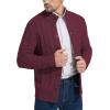 imageNITAGUT Mens Long Sleeve Stand Collar Cardigan Sweaters Button Down Cable Knitted SweaterWine Red