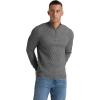 imageNITAGUT Mens Quarter Zip Sweater Casual Textured Knit Mock Neck Pullover Sweaters with Ribbing EdgeDark Gray