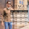 imageNITAGUT Mens Shawl Collar Pullover Sweater Slim Fit Sweater Cable Knit Pullover V Neck Soft Casual Button Sweater for ManApricot