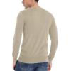 imageNITAGUT Mens Slim Fit Pullover Sweaters Long Sleeve Knitted Fabric Henley SweaterBeige