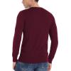 imageNITAGUT Mens Slim Fit Pullover Sweaters Long Sleeve Knitted Fabric Henley SweaterWine Red