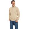 imageNITAGUT Mens Slim Fit Quarter Zip Mock Neck Polo Sweater Casual Long Sleeve Sweater and Turtleneck PulloverBeige