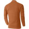 imageNITAGUT Mens Slim Fit Quarter Zip Mock Neck Polo Sweater Casual Long Sleeve Sweater and Turtleneck PulloverCaramel
