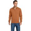 imageNITAGUT Mens Slim Fit Quarter Zip Mock Neck Polo Sweater Casual Long Sleeve Sweater and Turtleneck PulloverCaramel