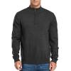 imageNITAGUT Mens Slim Fit Quarter Zip Mock Neck Polo Sweater Casual Long Sleeve Sweater and Turtleneck PulloverDark Grey