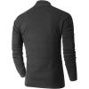 imageNITAGUT Mens Slim Fit Quarter Zip Mock Neck Polo Sweater Casual Long Sleeve Sweater and Turtleneck PulloverDark Grey
