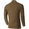imageNITAGUT Mens Slim Fit Quarter Zip Mock Neck Polo Sweater Casual Long Sleeve Sweater and Turtleneck PulloverDark Khaki