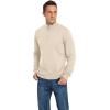 imageNITAGUT Mens Slim Fit Quarter Zip Mock Neck Polo Sweater Casual Long Sleeve Sweater and Turtleneck PulloverLight Beige