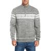 imageNITAGUT Mens Slim Fit Quarter Zip Mock Neck Polo Sweater Casual Long Sleeve Sweater and Turtleneck PulloverP Grey