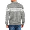 imageNITAGUT Mens Slim Fit Quarter Zip Mock Neck Polo Sweater Casual Long Sleeve Sweater and Turtleneck PulloverP Grey