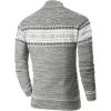 imageNITAGUT Mens Slim Fit Quarter Zip Mock Neck Polo Sweater Casual Long Sleeve Sweater and Turtleneck PulloverP Grey