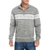 imageNITAGUT Mens Slim Fit Quarter Zip Mock Neck Polo Sweater Casual Long Sleeve Sweater and Turtleneck PulloverP Grey
