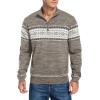 imageNITAGUT Mens Slim Fit Quarter Zip Mock Neck Polo Sweater Casual Long Sleeve Sweater and Turtleneck PulloverP Khaki