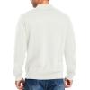 imageNITAGUT Mens Slim Fit Quarter Zip Mock Neck Polo Sweater Casual Long Sleeve Sweater and Turtleneck PulloverWhite
