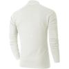 imageNITAGUT Mens Slim Fit Quarter Zip Mock Neck Polo Sweater Casual Long Sleeve Sweater and Turtleneck PulloverWhite