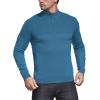 imageNITAGUT Mens Slim Fit Zip Up Mock Neck Polo Sweater Casual Long Sleeve Sweater and Pullover Sweaters with Ribbing EdgeBlue